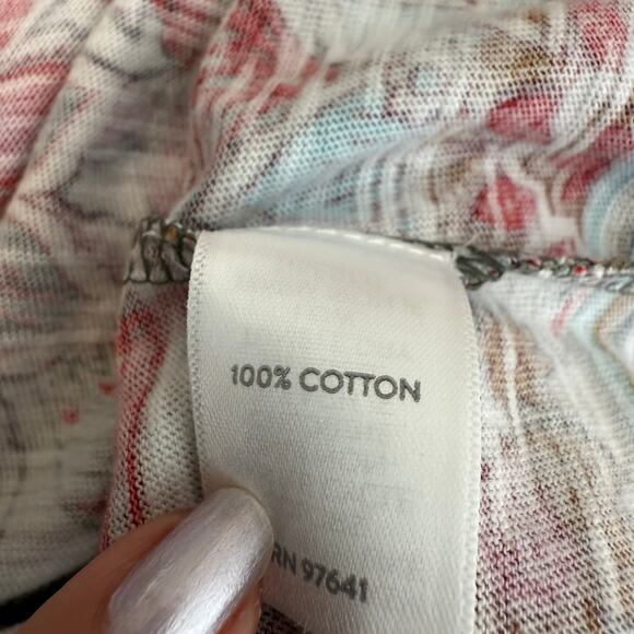 J. Jill Womens Caraway Sheath Short Sleeve Floral Pockets Grey/Red Dress Medium - Picture 9 of 9